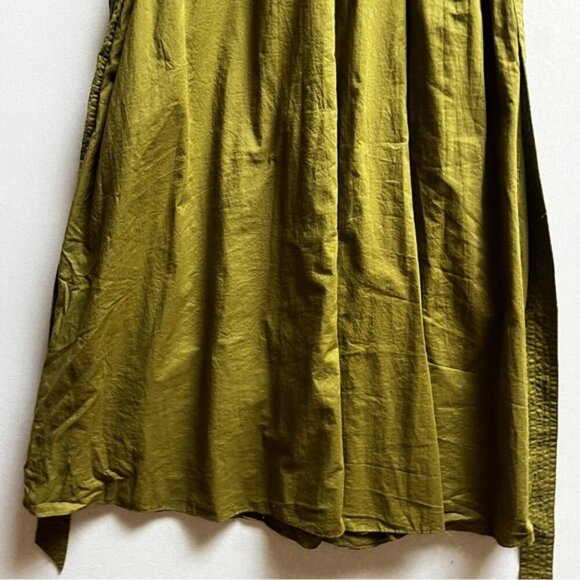 Zara Green v neck button button shirt maxi cotton dress Sz XS - Picture 8 of 15